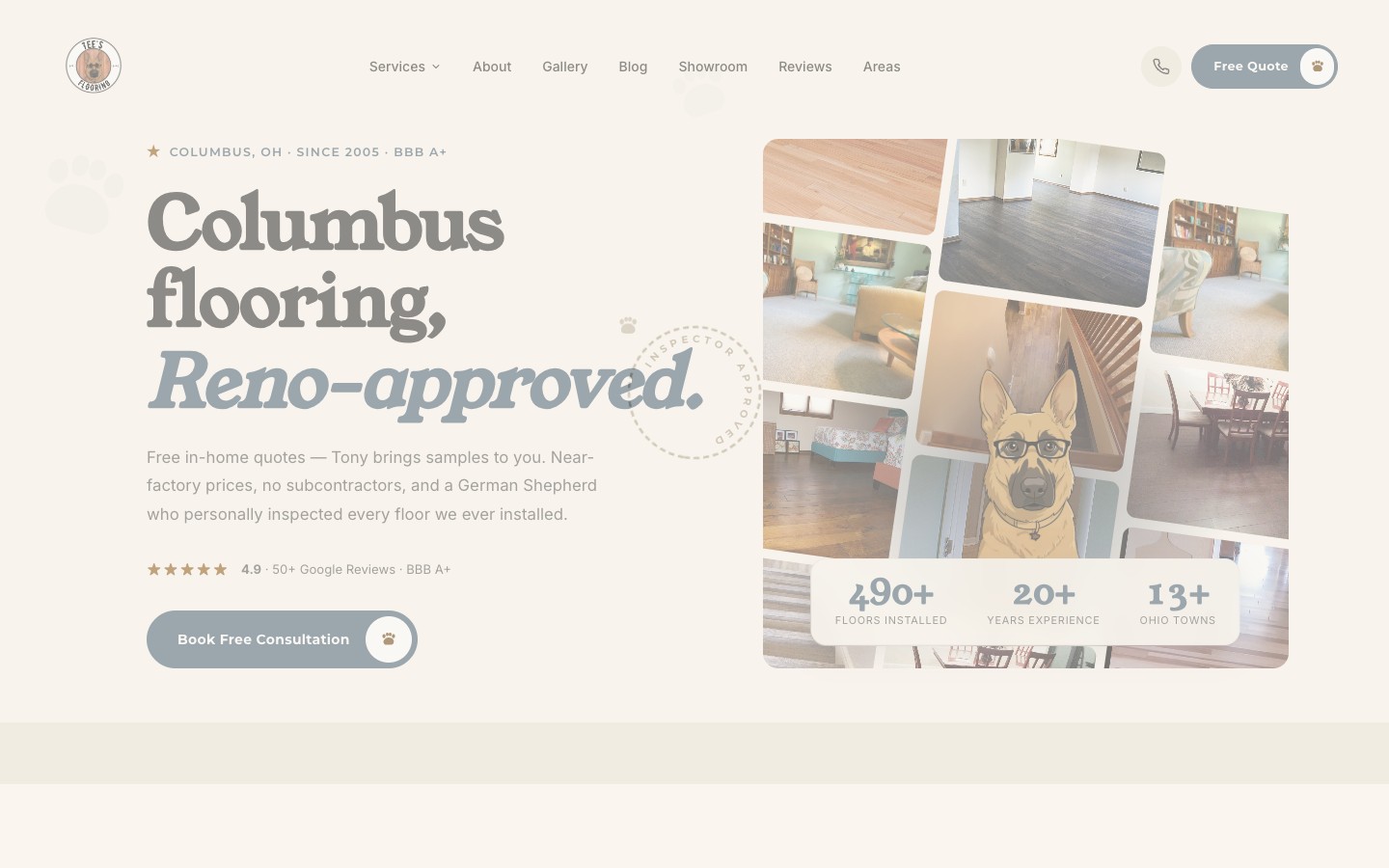 Tees Flooring website